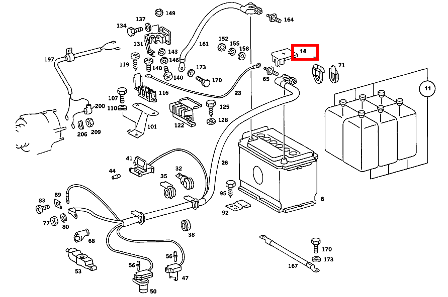 Schutzkappe BATTERIE-PLUSPOL 420 SEC COUPE mit Automatic 126 Schutzkappe BATTERIE-PLUSPOL 420 SEC COUPE mit Automatic 126