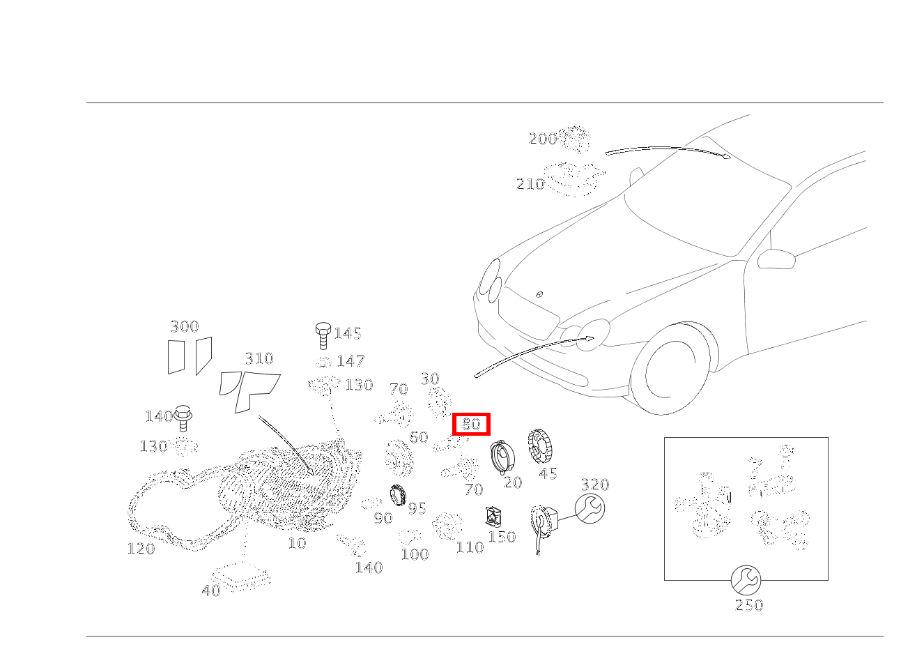 GASENTLAD.LAMPE RECHTS; D2S 12V-35W C 200 KOMP DE (CL) 203