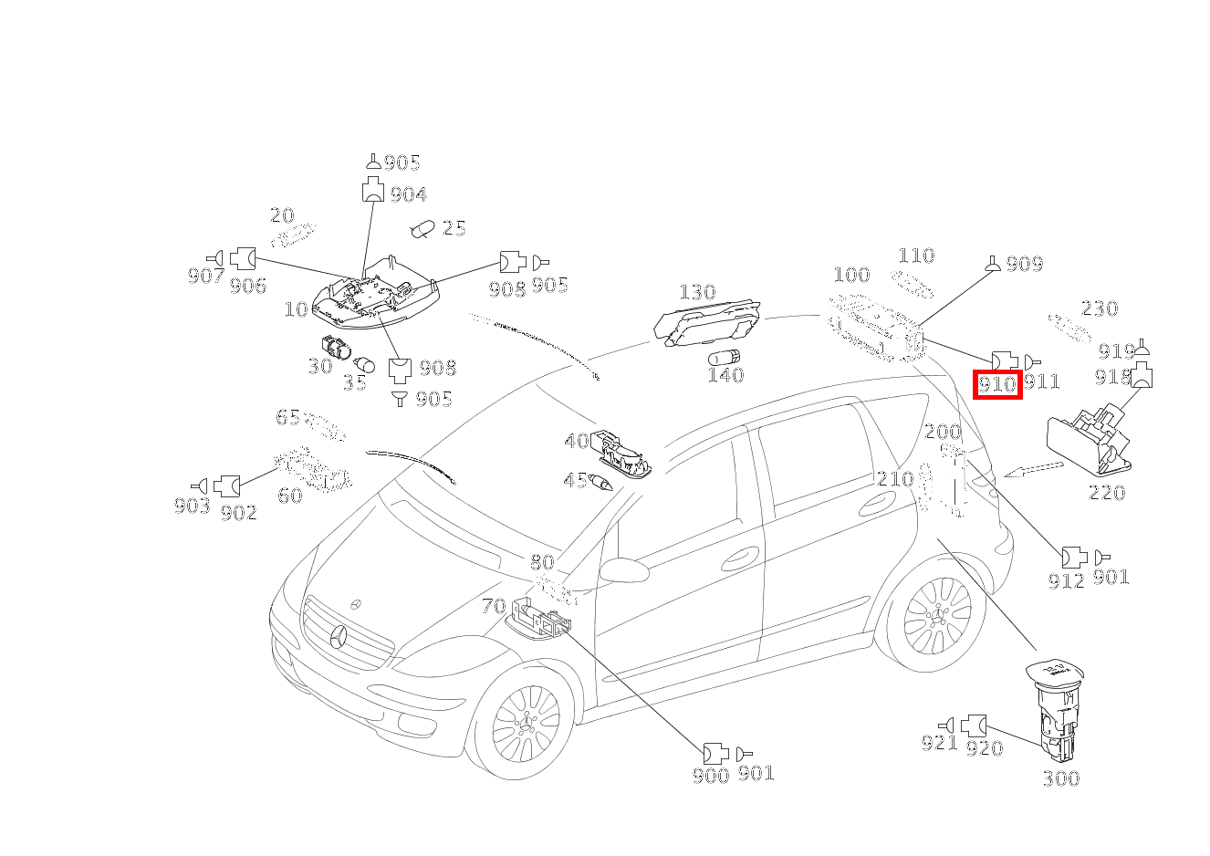 ISOLIERHUELSE DECKENLEUCHTE HINTEN E15/3 A 160 BlueEFFICIENCY Limousine 205