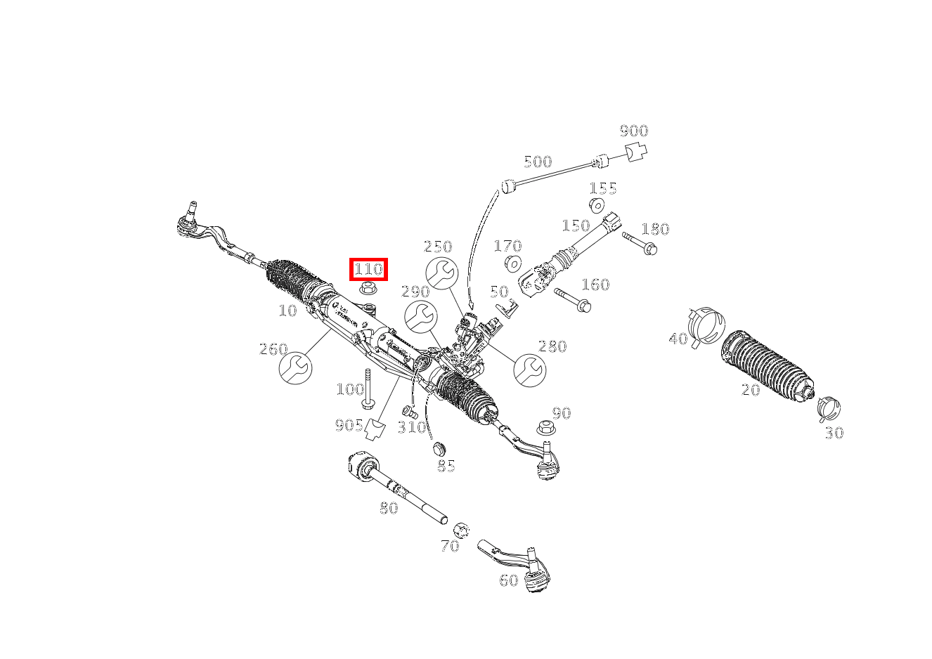 Mutter LENKUNG AN INTEGRALTRAEGER HINTEN; M12X1.5 E 220 CDI T-Modell 253