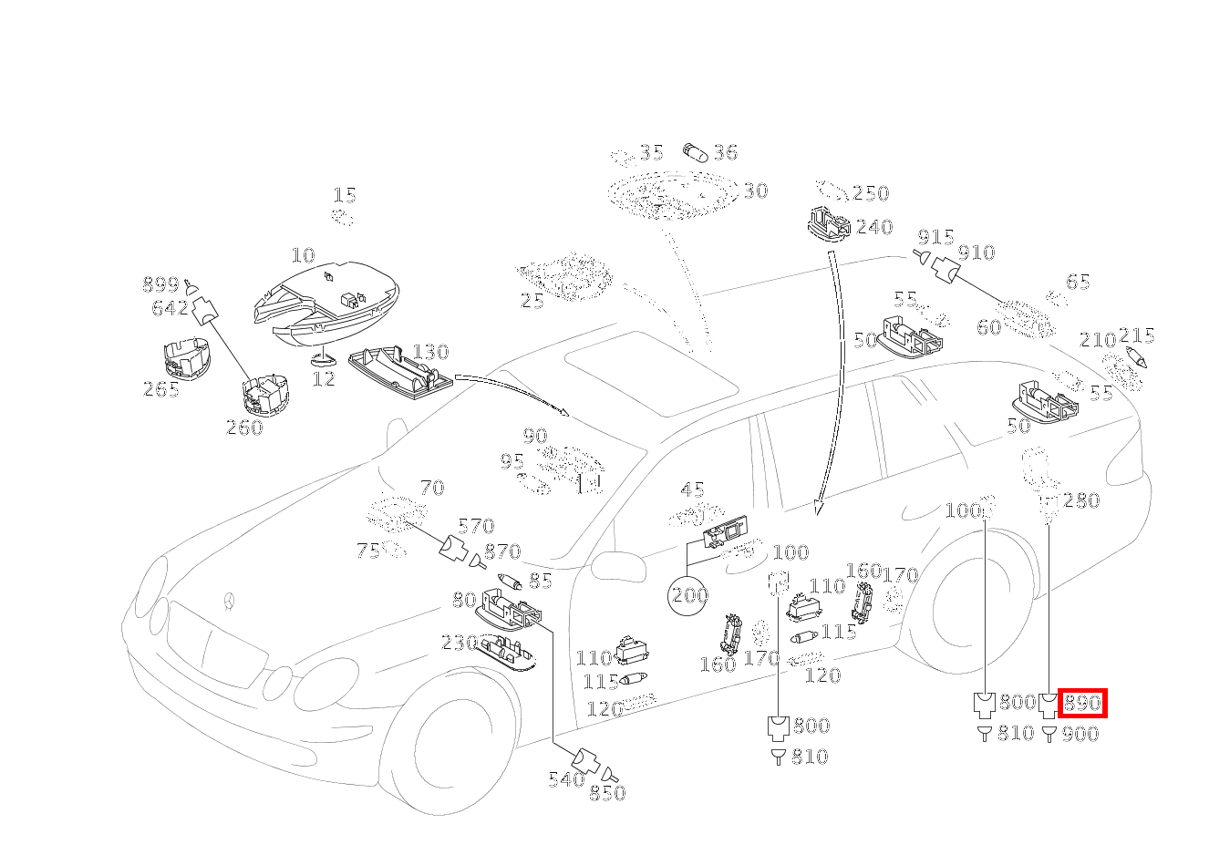 Stecker STECKDOSE LADERAUM X58/4; 3-PIN WDF2 E280CDI SONDERAUFB 211