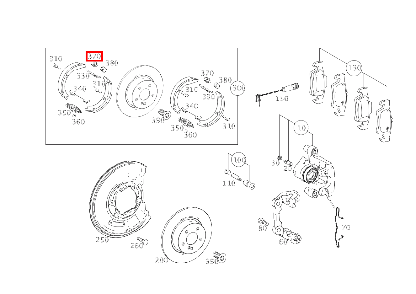 BREMSNACHSTELLER Bremsbackennachstellung GLK 350 4MATIC 204 BREMSNACHSTELLER Bremsbackennachstellung GLK 350 4MATIC 204