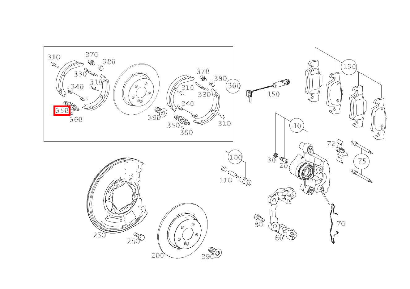 SPREIZSCHLOSS BREMSE SPREIZSCHLOSS E 350 4MATIC Limousine BCA 212 SPREIZSCHLOSS BREMSE SPREIZSCHLOSS E 350 4MATIC Limousine BCA 212