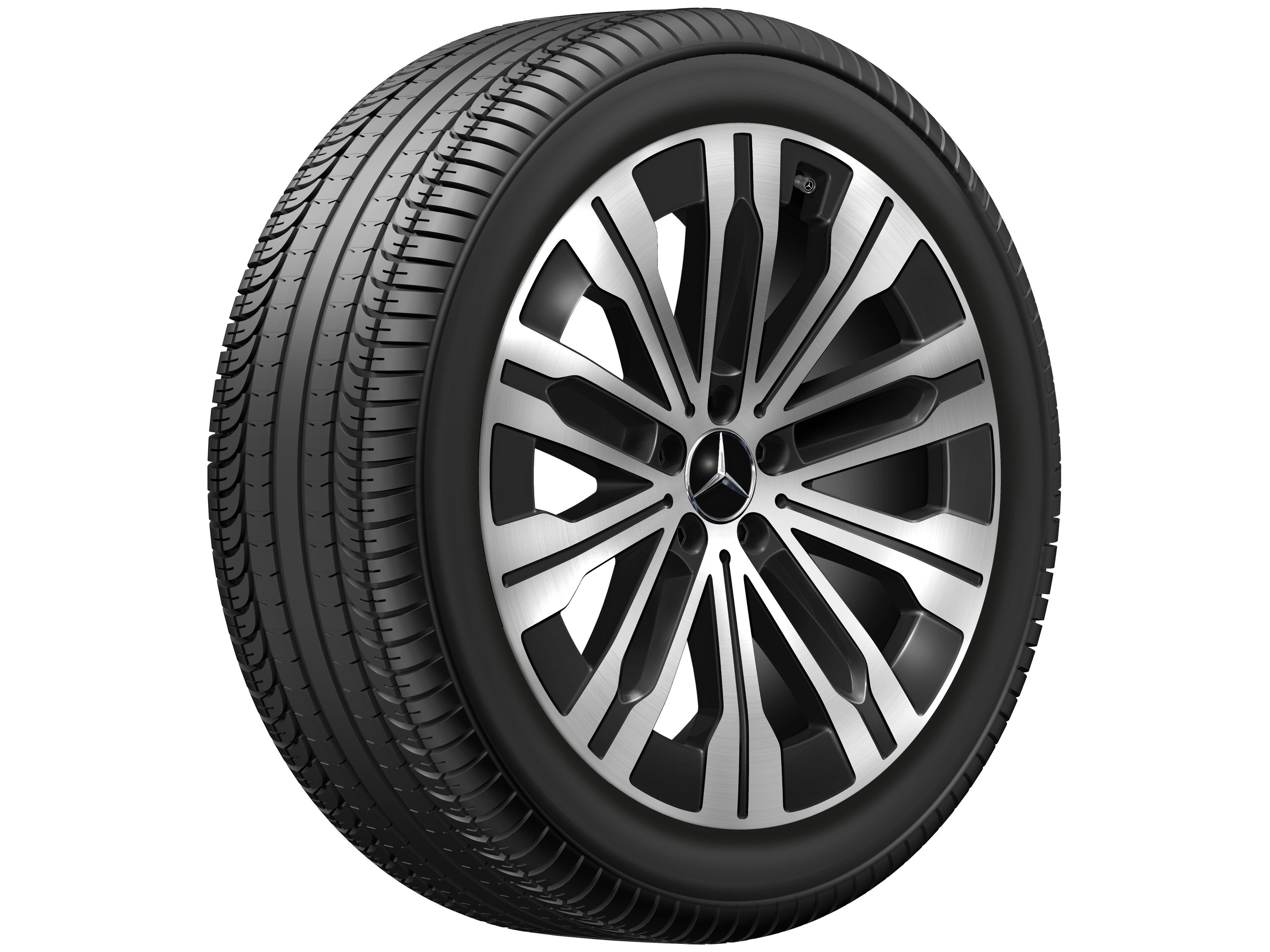 Mercedes-Benz - 10-Speichen-Rad, Aero, 20 Zoll 8,5 J x 20 ET 38,5, schwarz, glanzgedreht