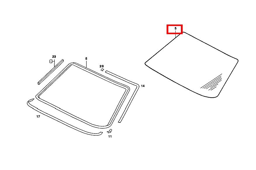 Windschutzscheibe WAERMEDAEMMEND,MIT VERLAUFEND EINGEFAERBTER FOLIE 230 CE 123 Windschutzscheibe WAERMEDAEMMEND,MIT VERLAUFEND EINGEFAERBTER FOLIE 230 CE 123