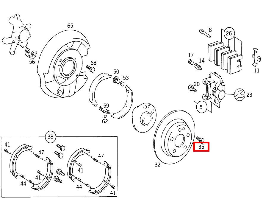 FLACHKOPFSCHRAUBE M. ISK BREMSSCHEIBE AN RADNABE; M6X15 190 D 2.5 Turbo 201