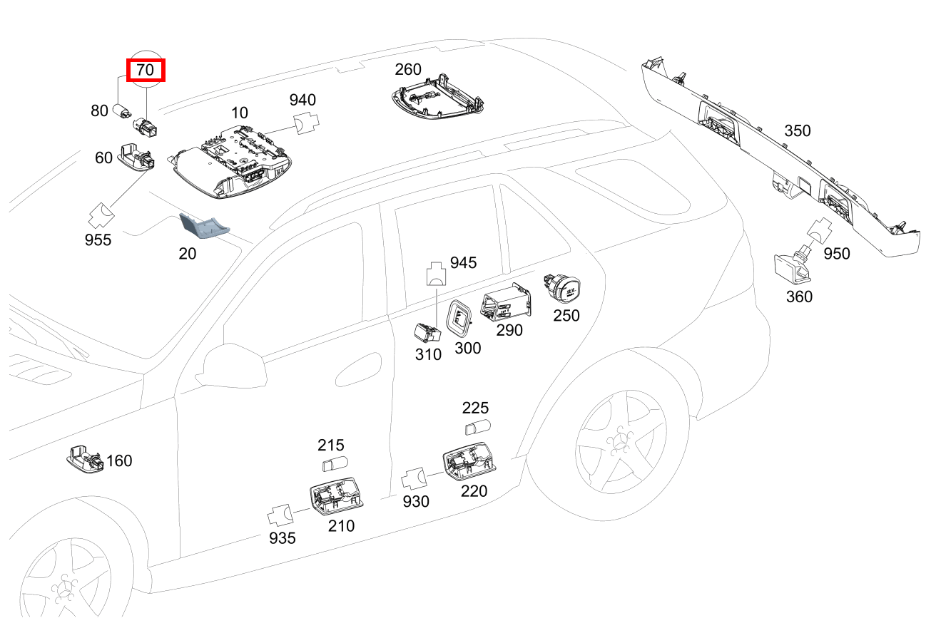 Lampenfassung MIT GLUEHLAMPE; 12V-5W GLE 350 4MATIC 166