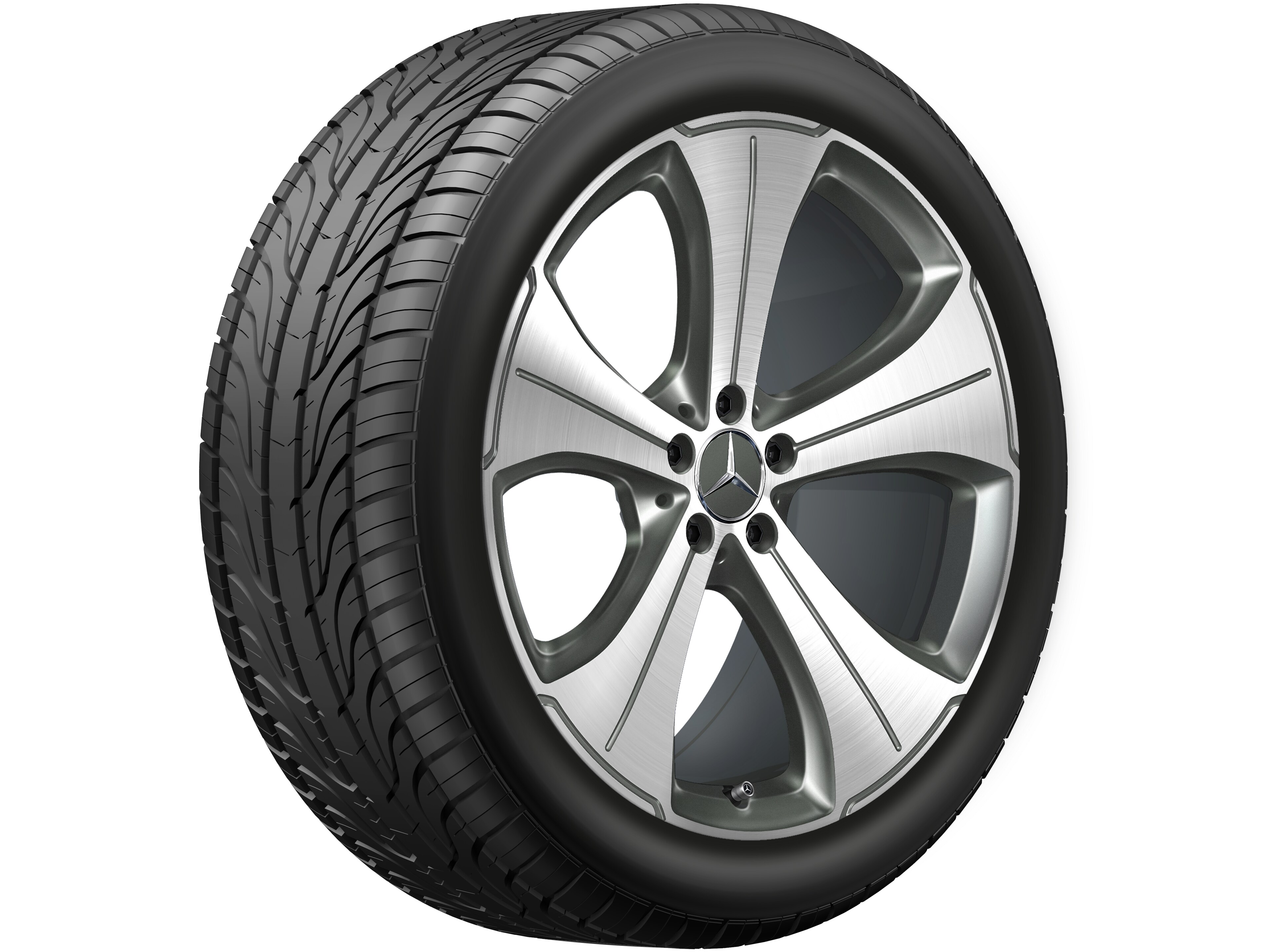 5-Speichen-Rad, 53,3 cm (21 Zoll), glanzgedre