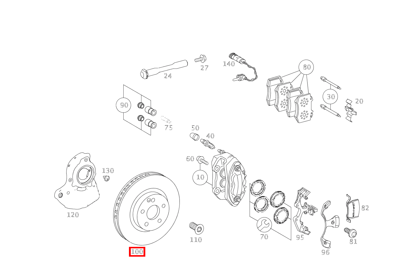 Bremsscheibe Vorne rechts S 63 AMG Limousine 221 Bremsscheibe Vorne rechts S 63 AMG Limousine 221