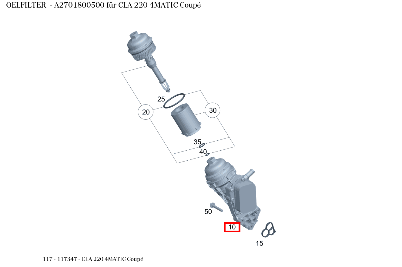 Ölfilter CLA 220 4MATIC Coupé 117 Ölfilter CLA 220 4MATIC Coupé 117