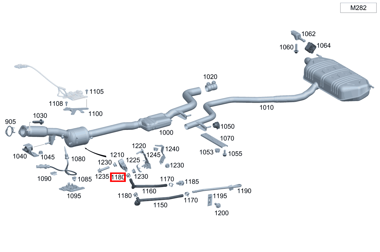 Schlauchschelle Abgasschläuche an Drucksensor; 14.5-15.5 MM GLA 200 4MATIC 247