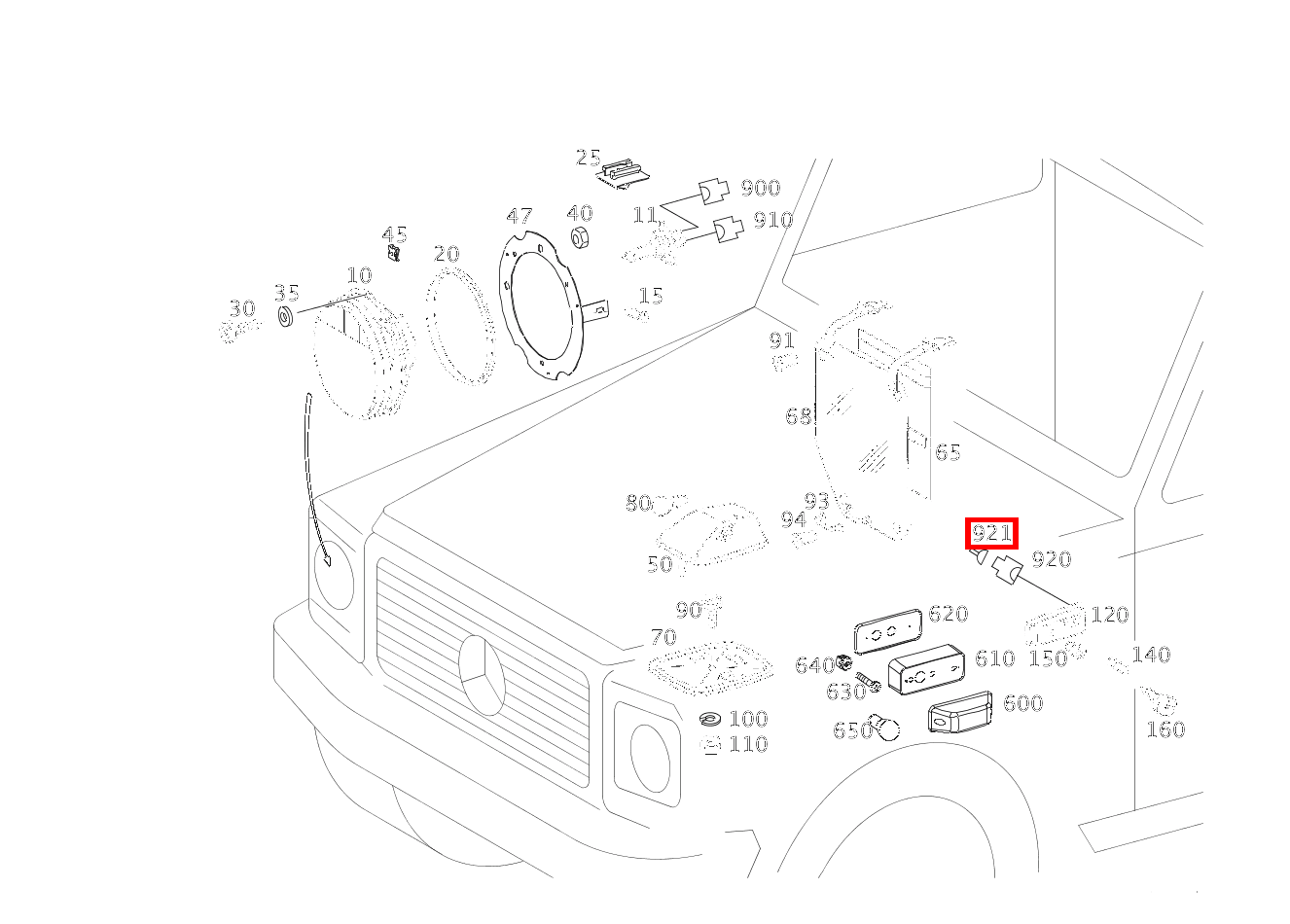 Kontaktbuchse 0.5-0.75 MM2 MQS G 300 CDI/4X4/3428 Lang 461