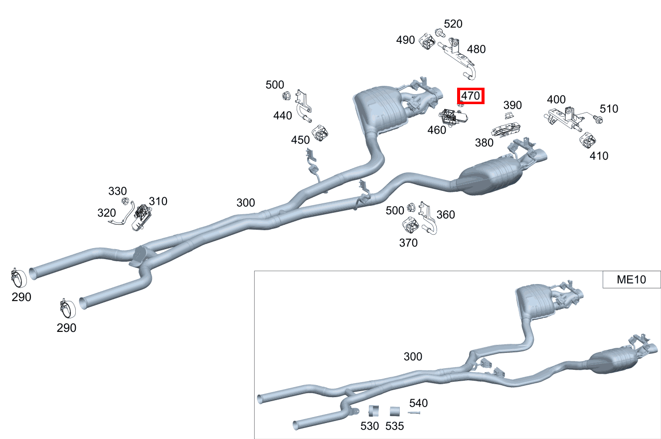 Mutter Befestigung Aktuator hinten rechts; M5 Mercedes-AMG GT 63 S E PERFORMANCE 290