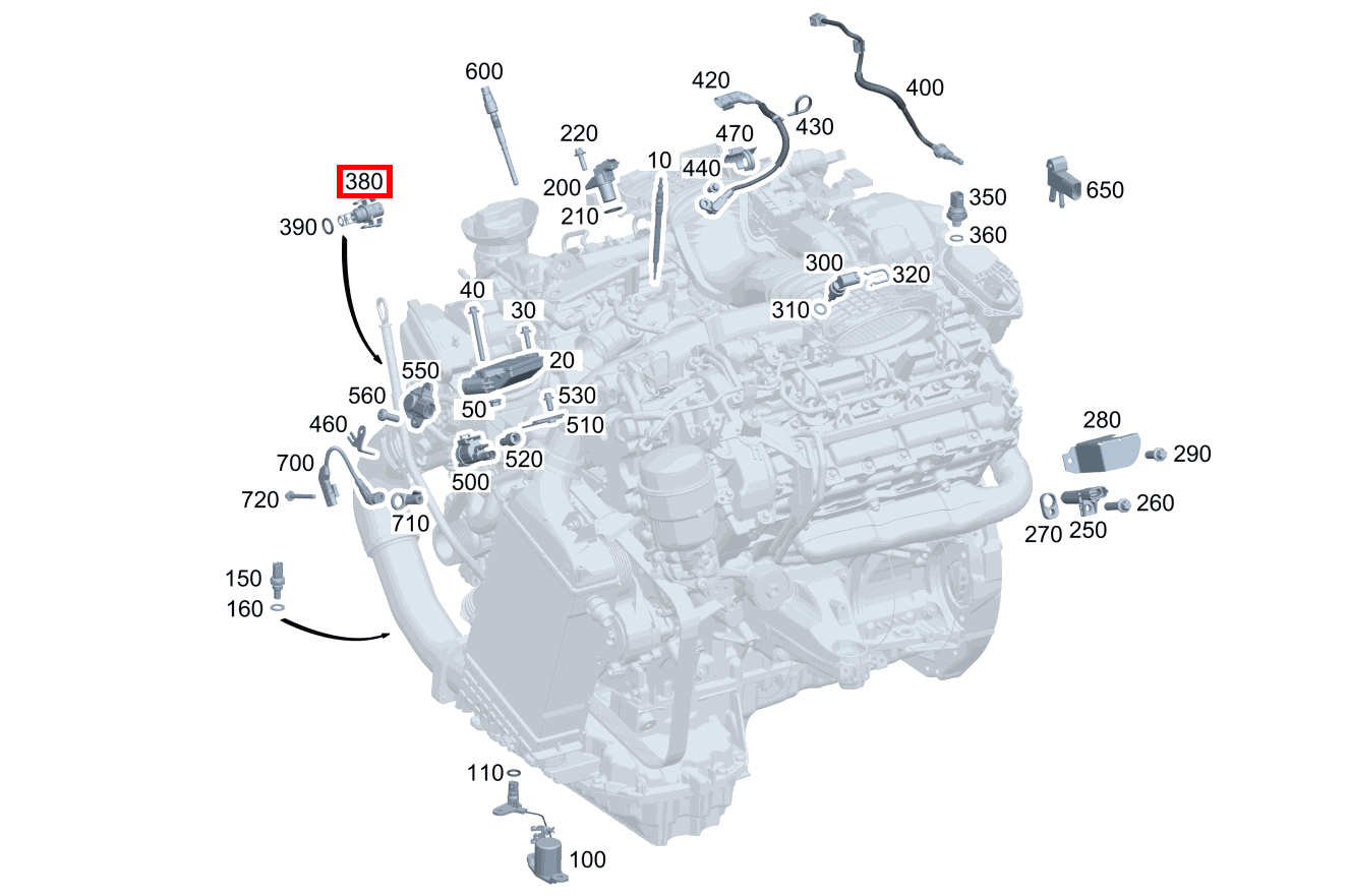 Temperatursensor Ansaugluftdrosselung E350CDI BE CA 207