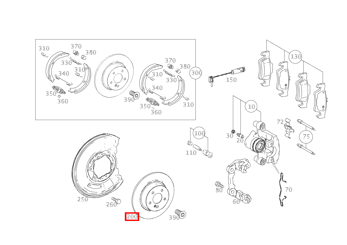Bremsscheibe belüftet Hinten rechts E 350 T 4MATIC 212 Bremsscheibe belüftet Hinten rechts E 350 T 4MATIC 212