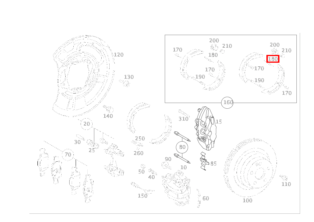 Zugfeder Bremsbackenrückholung CLS 55 AMG 219