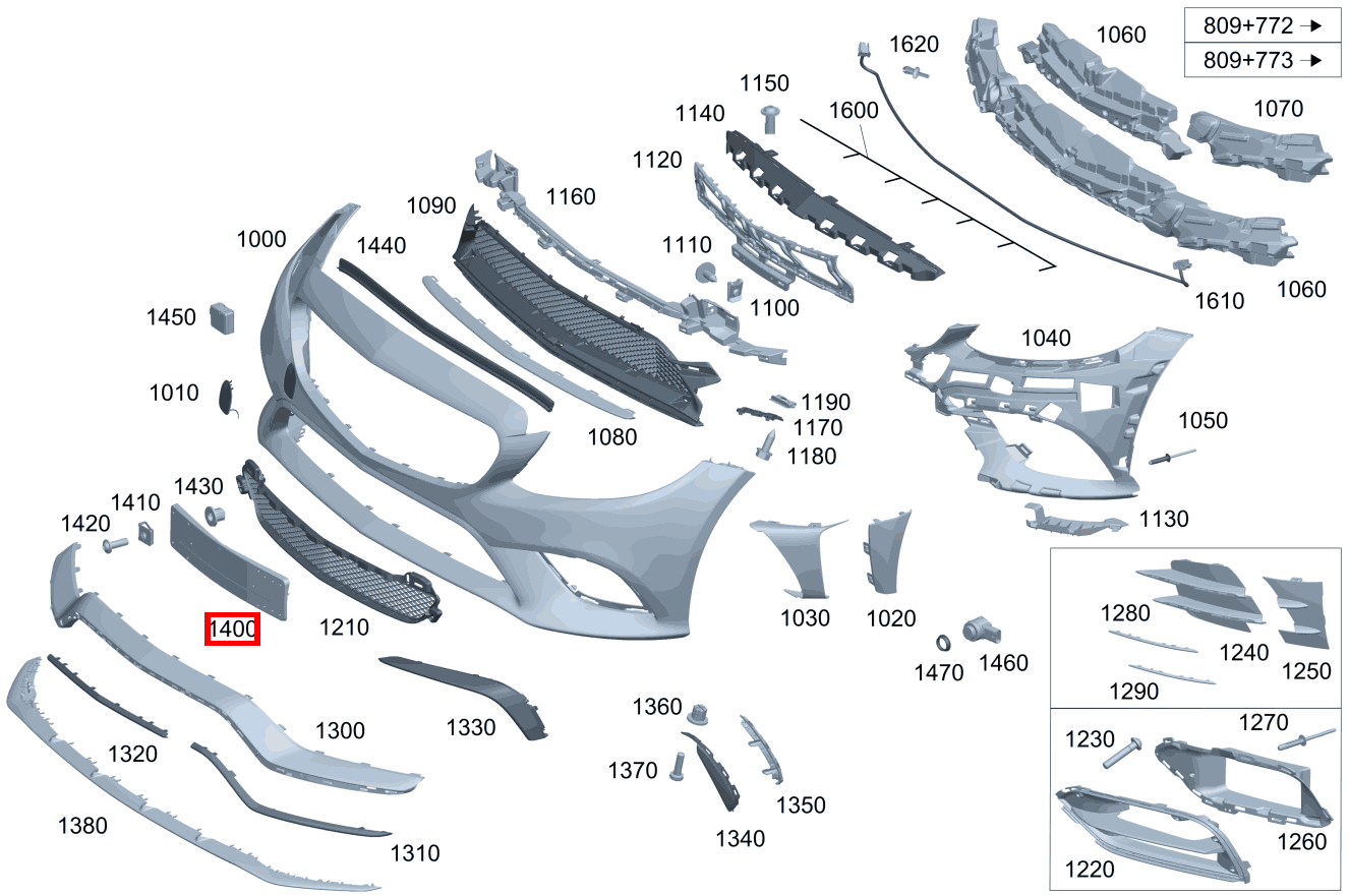 Kennzeichenblende An Stoßfänger Mitte C 220 d T-Modell 247