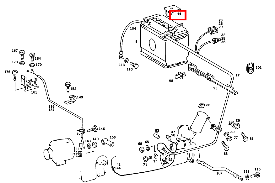 Schutzkappe BATTERIE-PLUSPOL 190 D 2.5 Turbo 201 Schutzkappe BATTERIE-PLUSPOL 190 D 2.5 Turbo 201