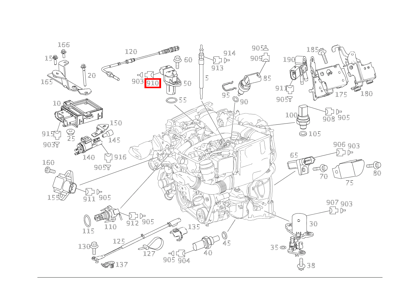 Stecker Hallgeber Nockenwelle B6/1; 3-PIN SLK2.8 E350CDI BE CA 207