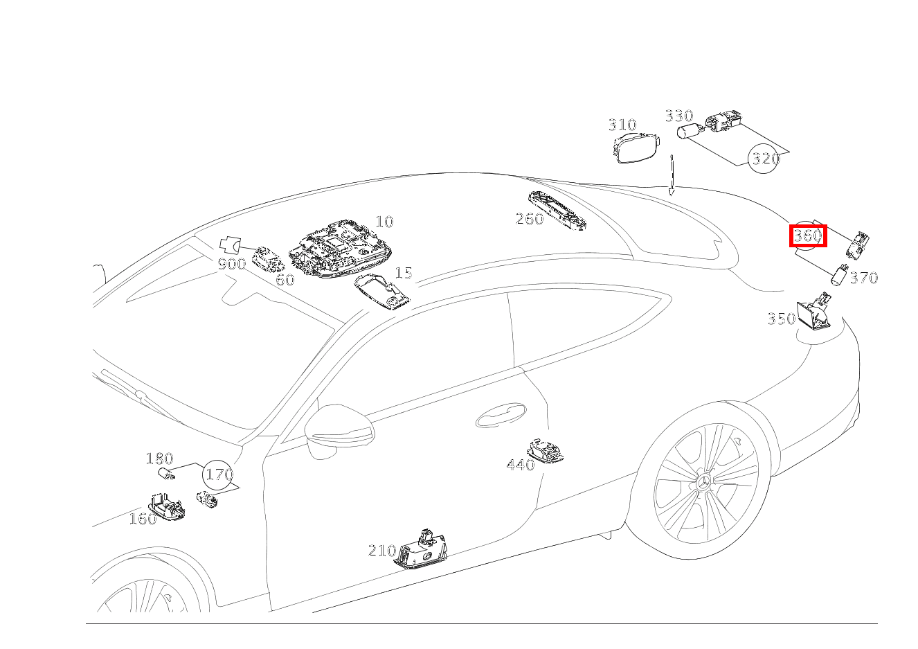 Lampenfassung Mit Glühlampe; 12V-5W CLK 320 COUPE 209