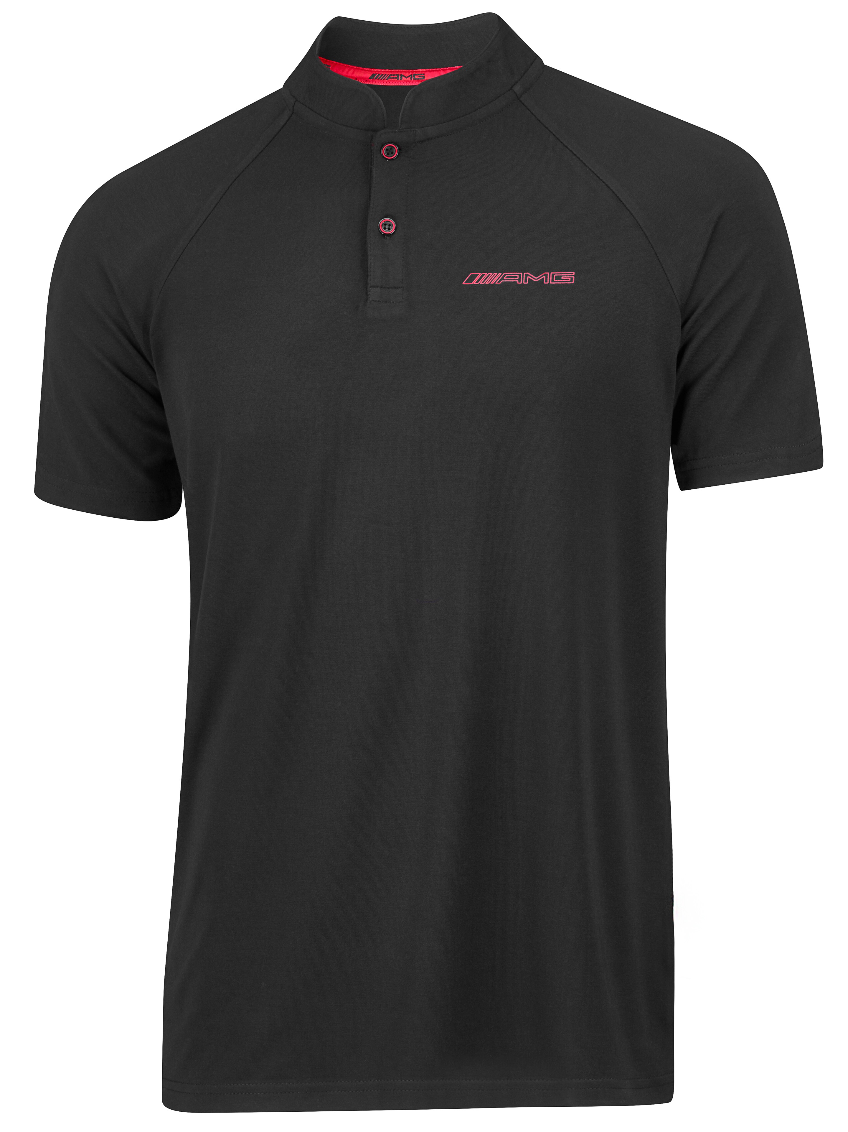 AMG Poloshirt Herren, schwarz/rot
