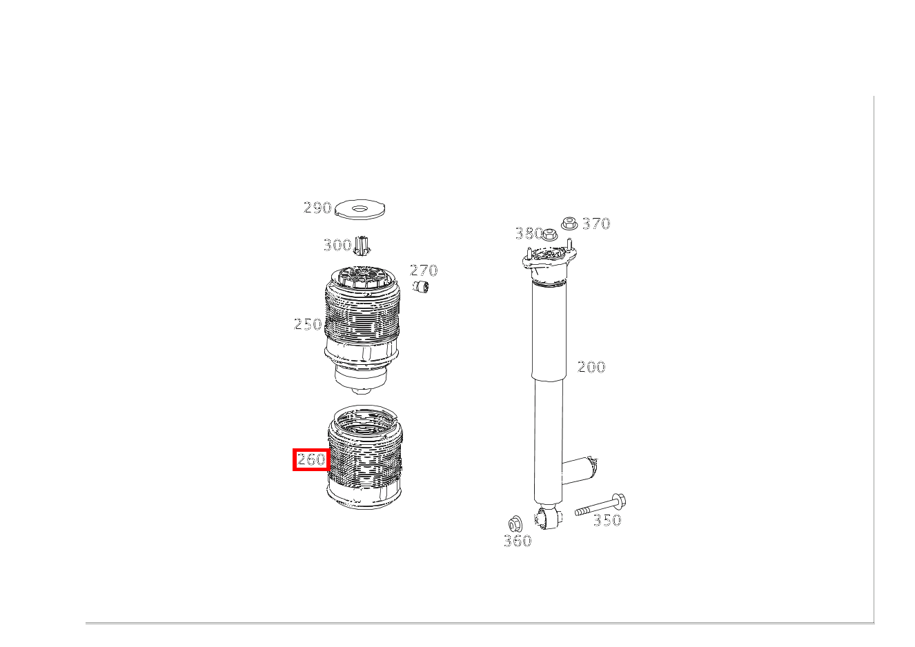 Manschette LUFTFEDER RECHTS CLS 250 Shooting Brake BlueTEC 4MATIC 218