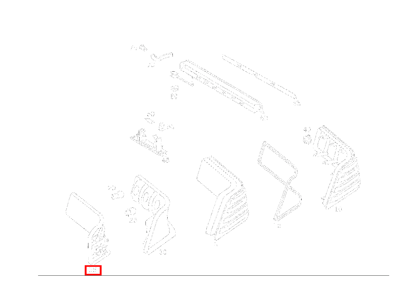 Lampenträger LINKS,OHNE NEBELSCHLUSSLEUCHTE SL 320 V6 129