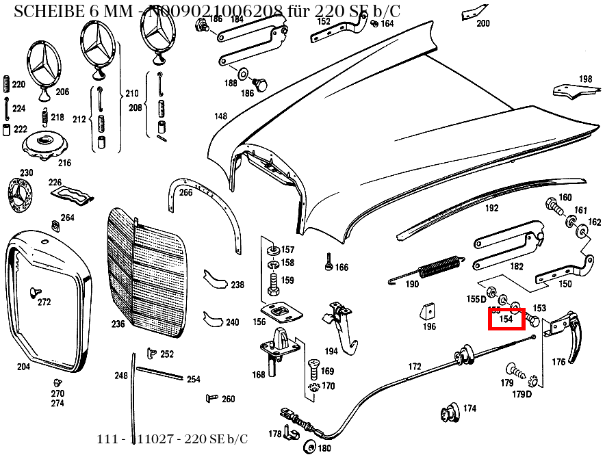 Scheibe 6 MM 220 SE b/C 111