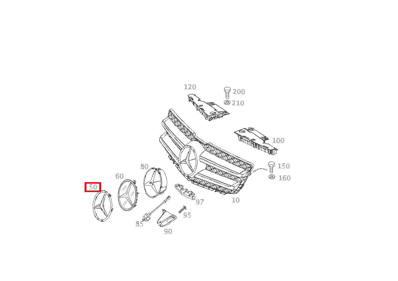 Mercedes-Stern GLK 350 4MATIC 204