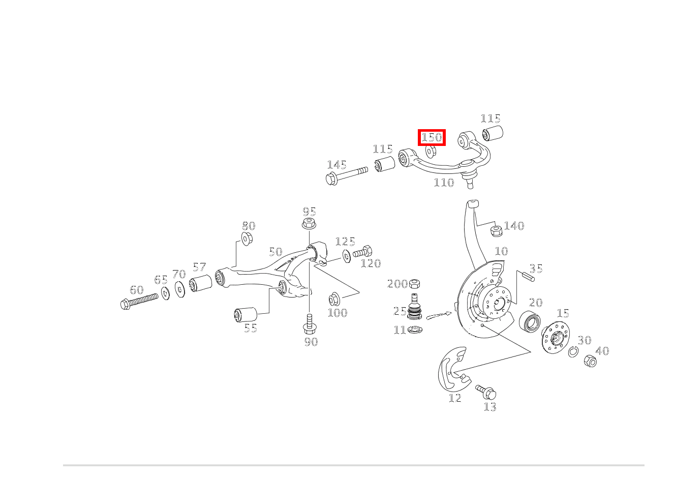 Mutter QUERLENKER OBEN AN AUFBAU; M10 GL 500 4MATIC Off-Roader 164