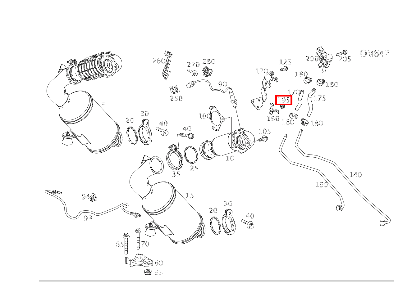 Mutter BEFESTIGUNG HALTER ABGASSCHLAEUCHE; M6 S 400 d 4MATIC Limousine lang 222