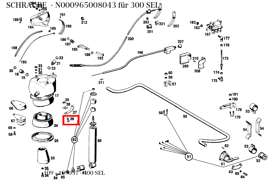 Schraube 300 SEL 109