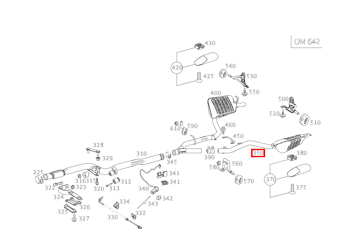 Abgasleitung HINTEN LINKS OHNE AUSPUFFBLENDE E350 CDI 4M 212 Abgasleitung HINTEN LINKS OHNE AUSPUFFBLENDE E350 CDI 4M 212