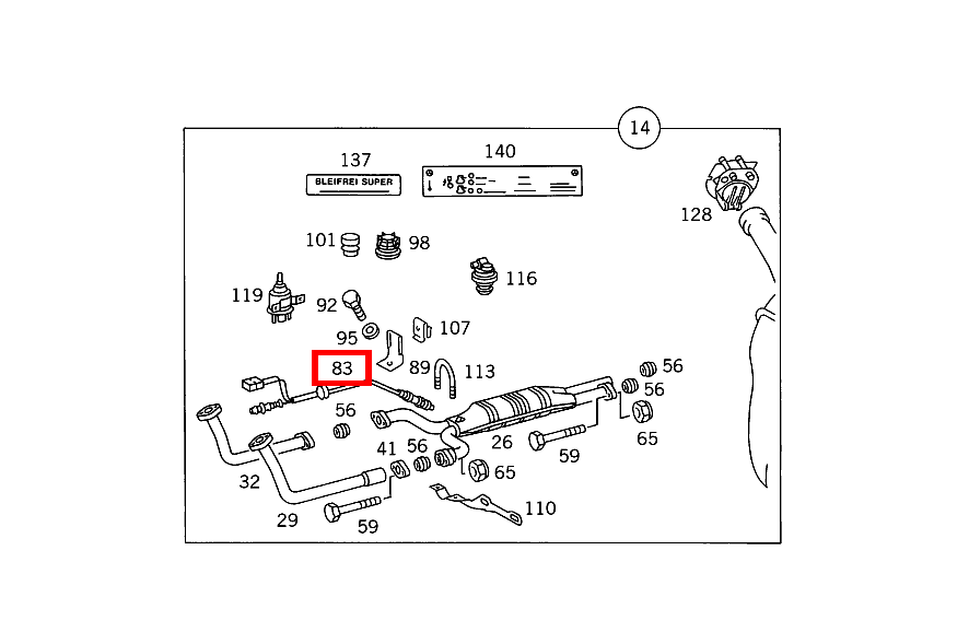 Lambdasonde 420 SEC COUPE mit Automatic 126