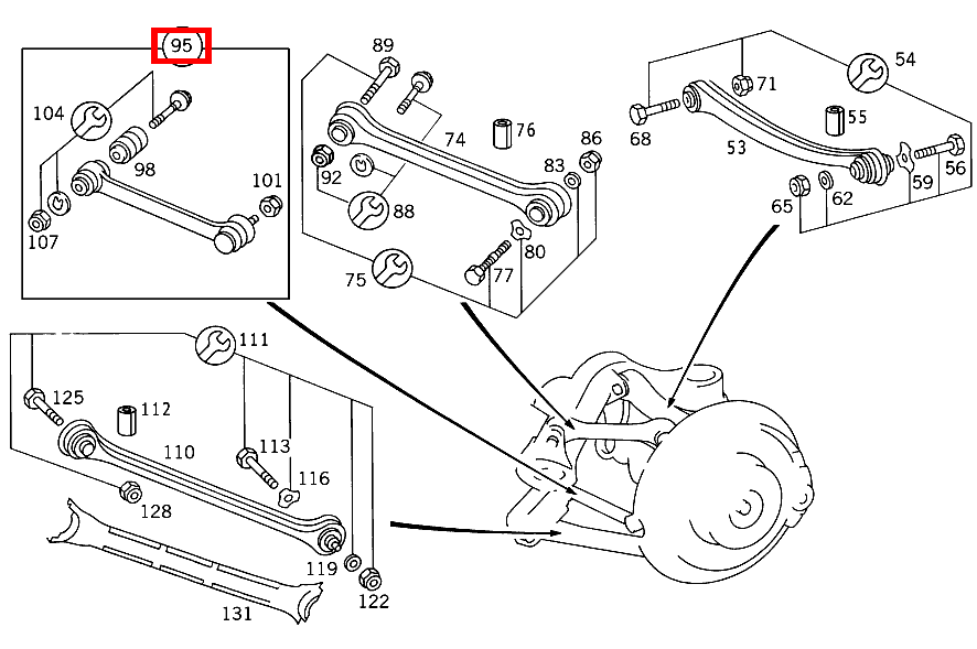 TEILESATZ SPURSTANGE TEILESATZ 190 D 2.5 Turbo 201 TEILESATZ SPURSTANGE TEILESATZ 190 D 2.5 Turbo 201