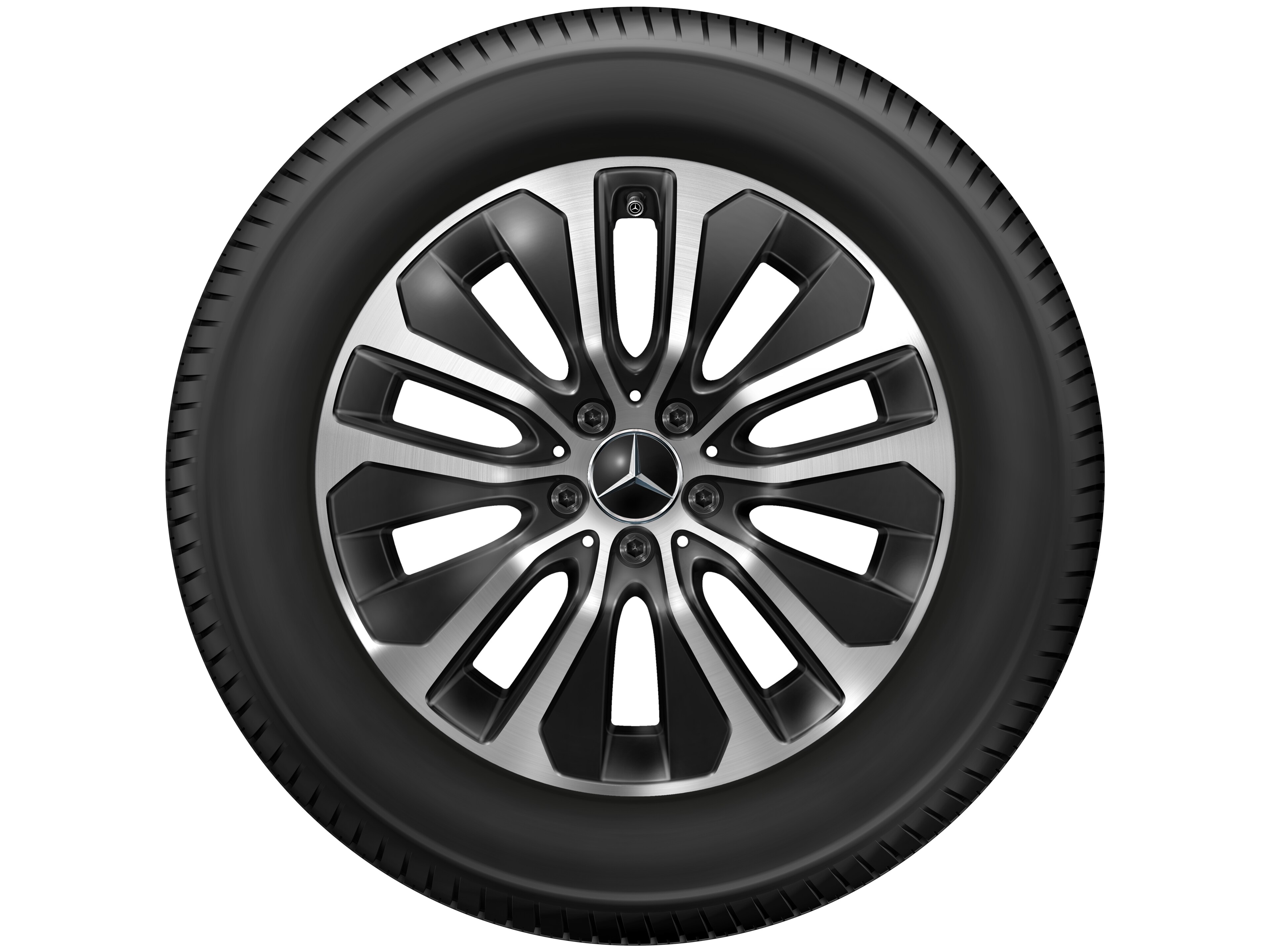 5-Doppelspeichen-Rad, Aero, 18 Zoll, 8 J x 18 ET 32,5, schwarz, glanzgedreht