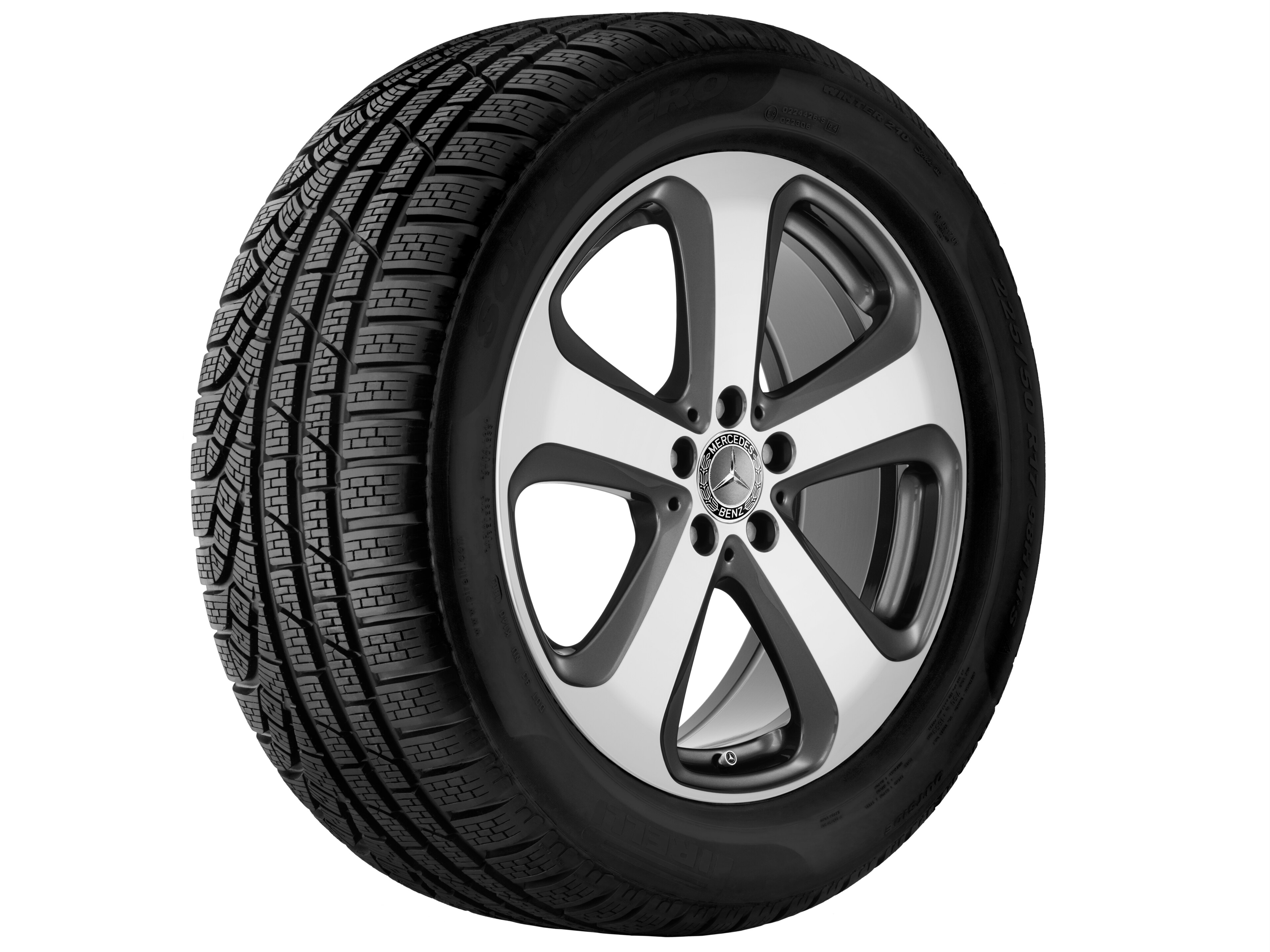 Mercedes-Benz - 5-Speichen-Rad, 48,3 cm (19 Zoll), glanzgedre 5-Speichen-Rad, 48,3 cm (19 Zoll), glanzgedre