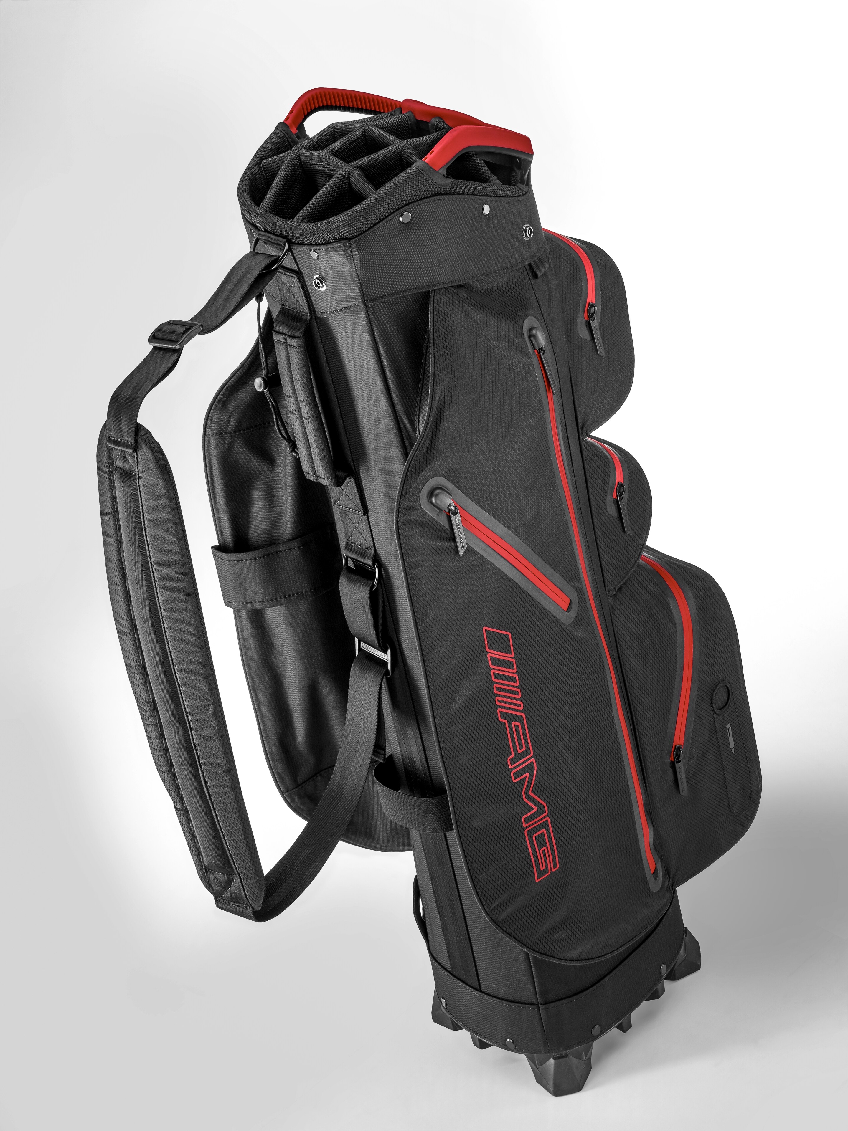AMG Golf-Cartbag, schwarz/rot