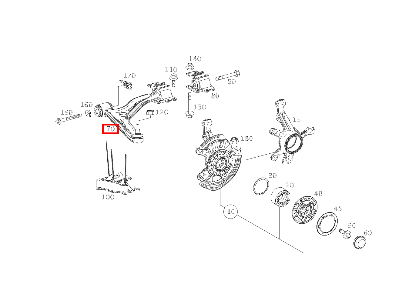 Querlenker LINKS A 45 AMG 4MATIC 176