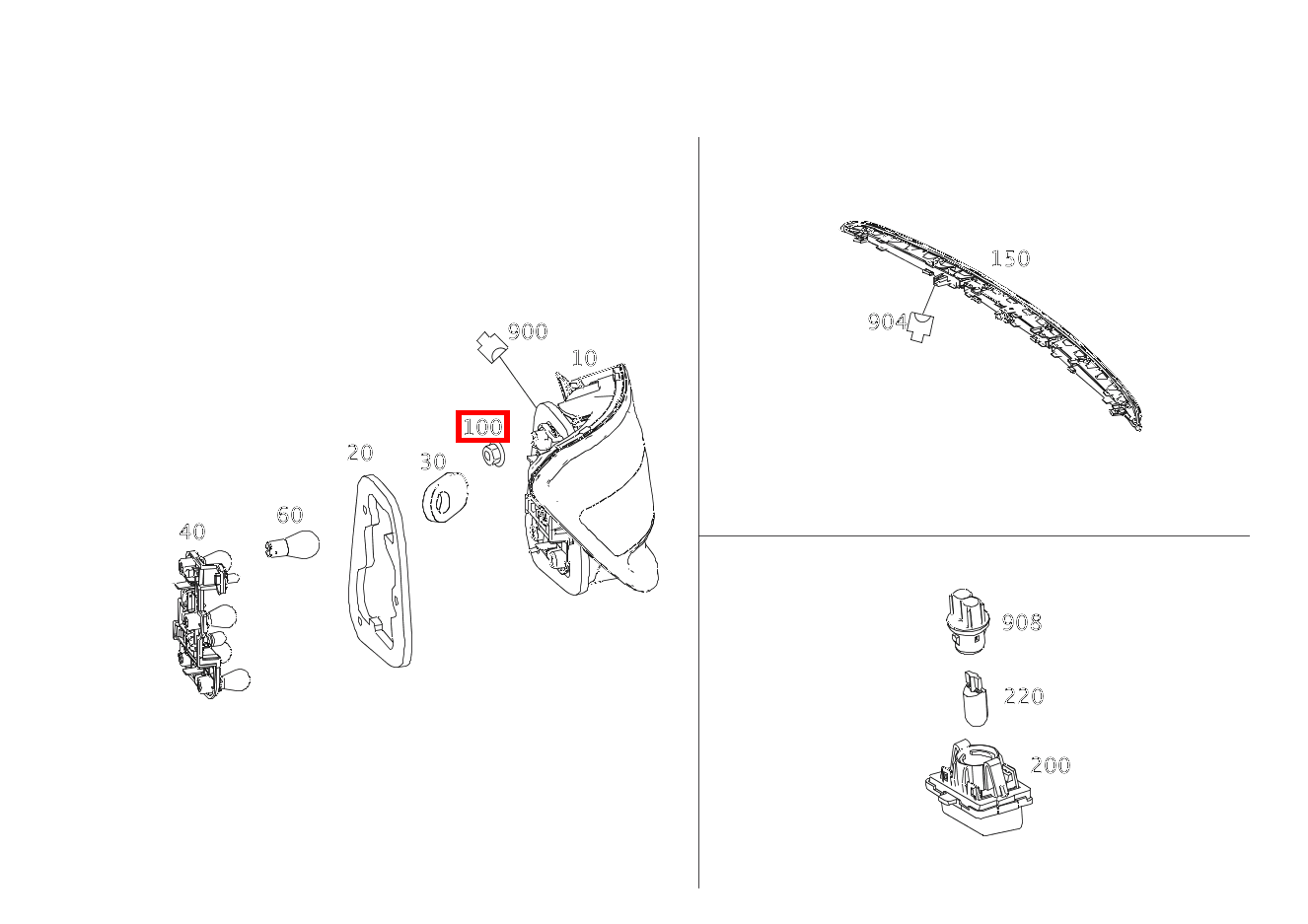 Mutter BEFESTIGUNG RECHTE SCHLUSSLEUCHTE, SEITLICH; M5 C 180 KOMPRESSOR T-Modell BlueEFFICIENCY 240