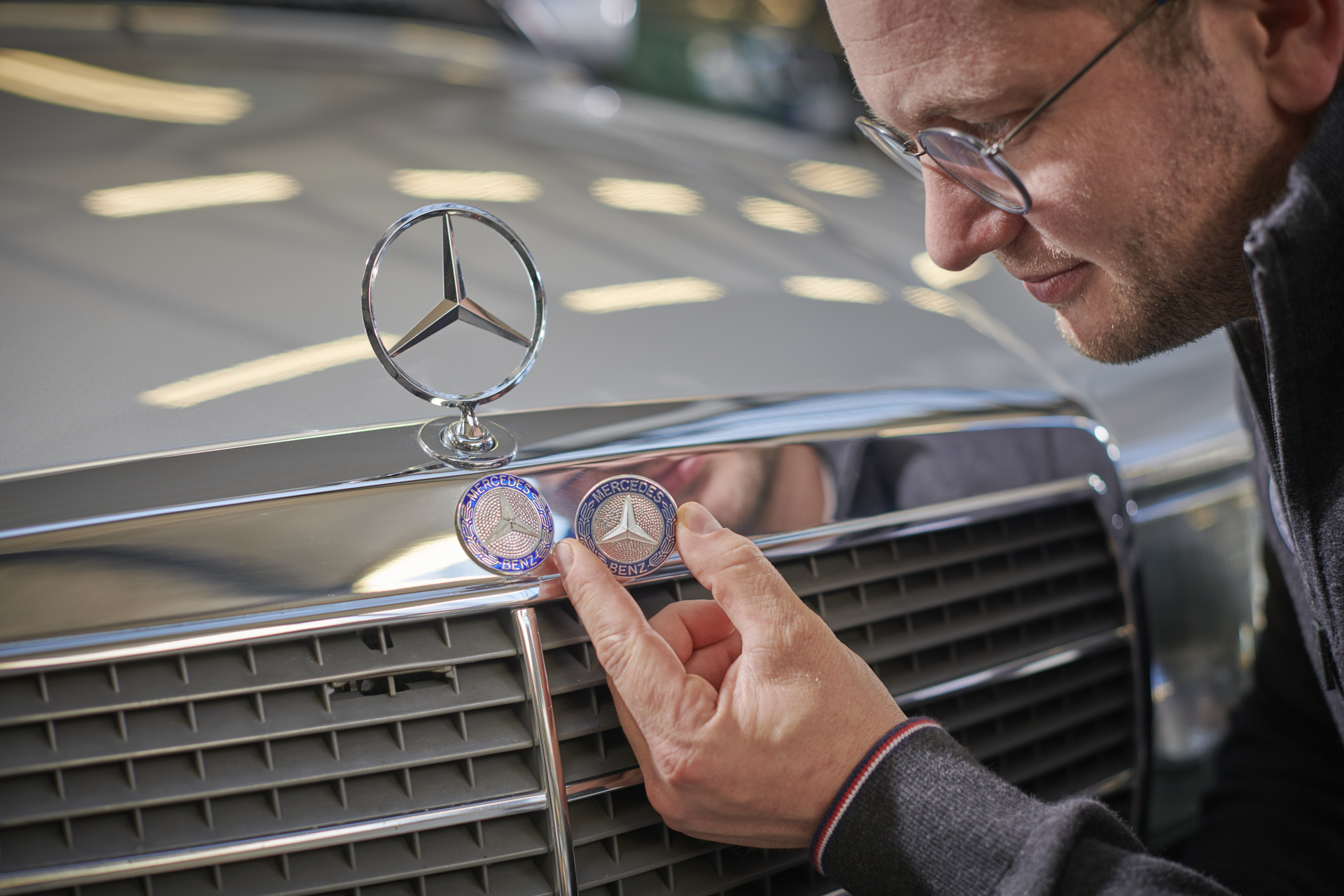 Firmenzeichen für Baureihen W124 und W201 für E 124, GLB 247, 190 201-Klasse