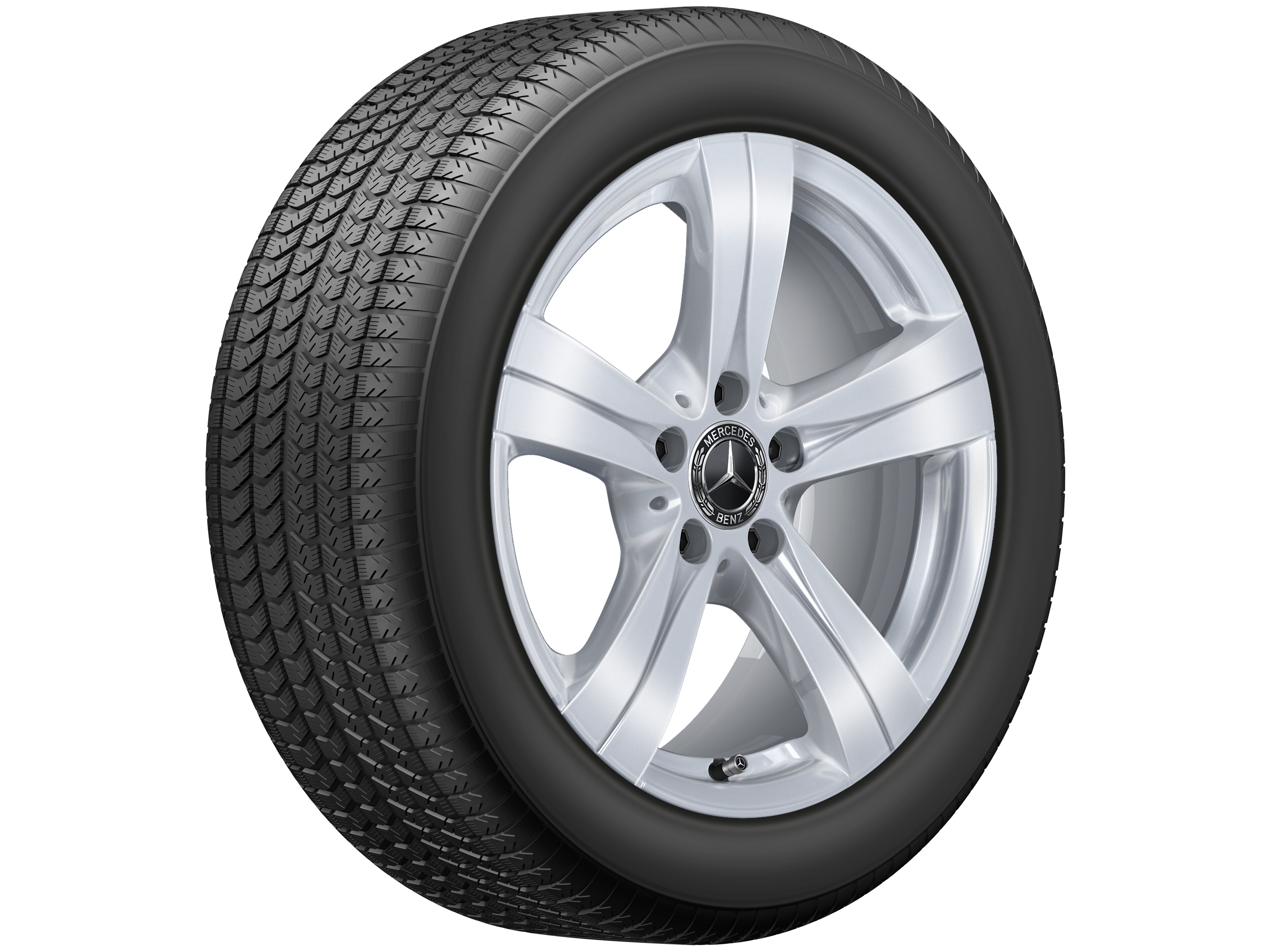 5-Speichen-Rad, 17 Zoll, 7 J x 17 ET 44,5, vanadiumsilber, lackiert