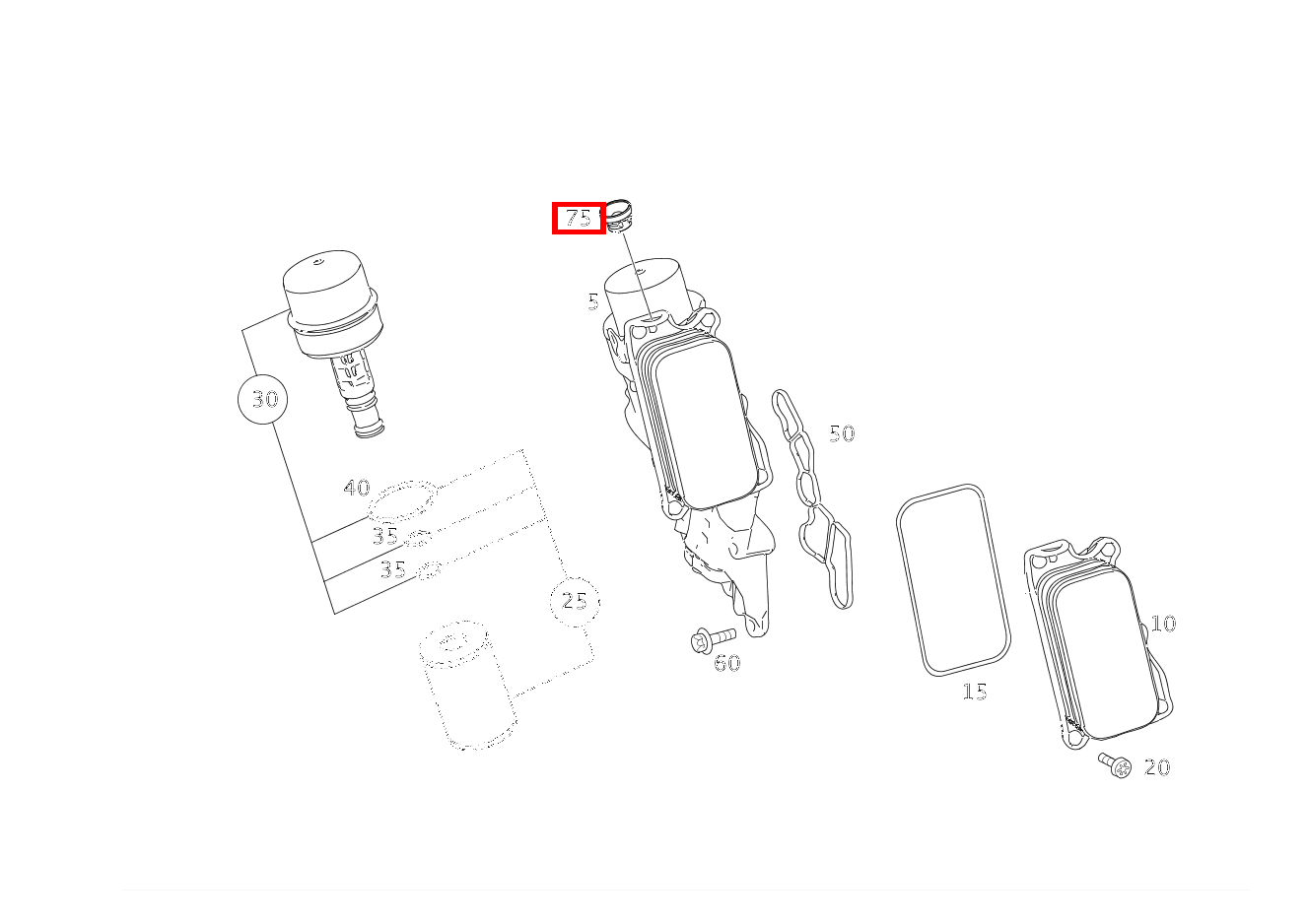 Puffer An Ölkühler E 280 T 4-MATIC 211