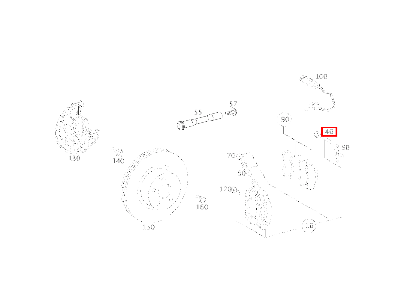 TEILESATZ FUEHRUNGSBOLZEN Bremsbelaghaltefeder an Bremssattel, Vorderachse CLS 63 AMG Coupé 219