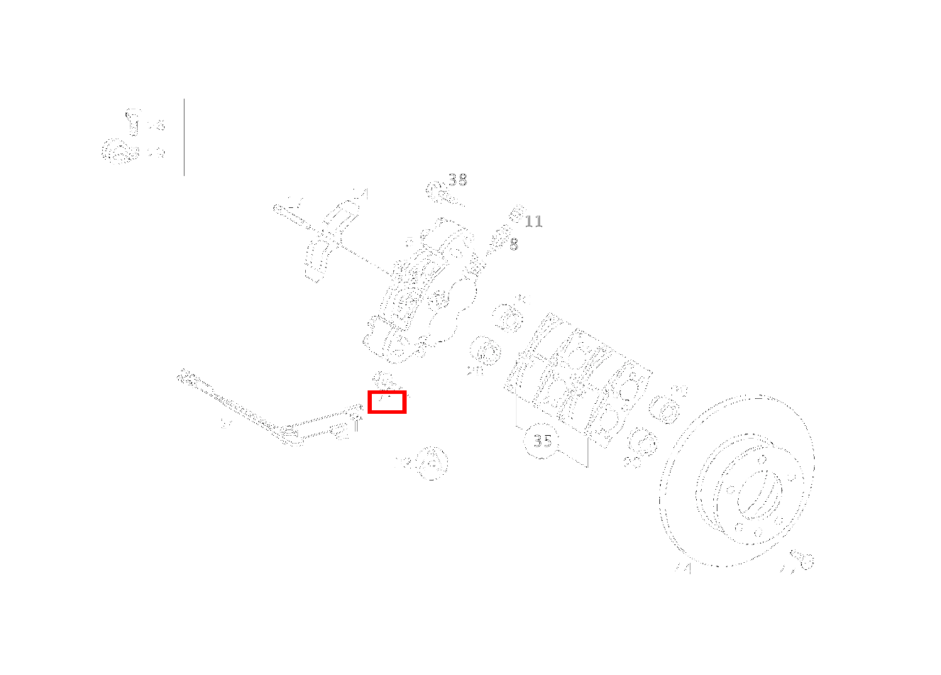 Passschraube BREMSSATTEL AN ACHSSCHENKEL 300 GD ST. LG 460