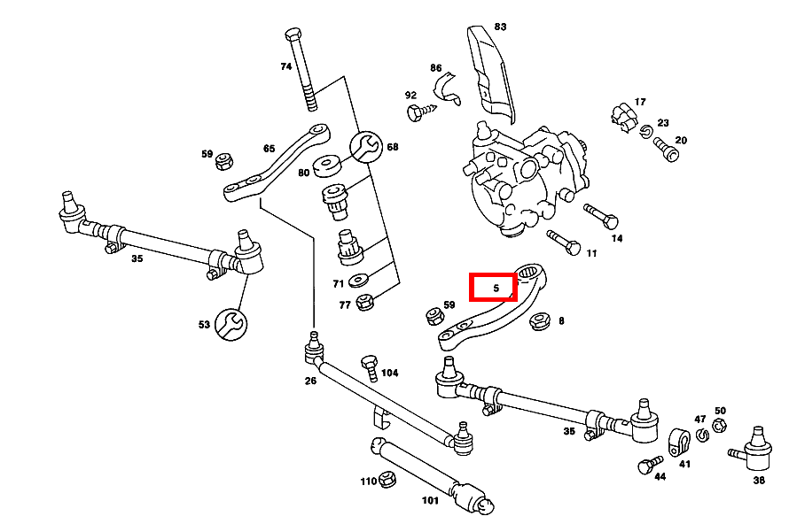 Lenkstockhebel 560 SL 107 Lenkstockhebel 560 SL 107