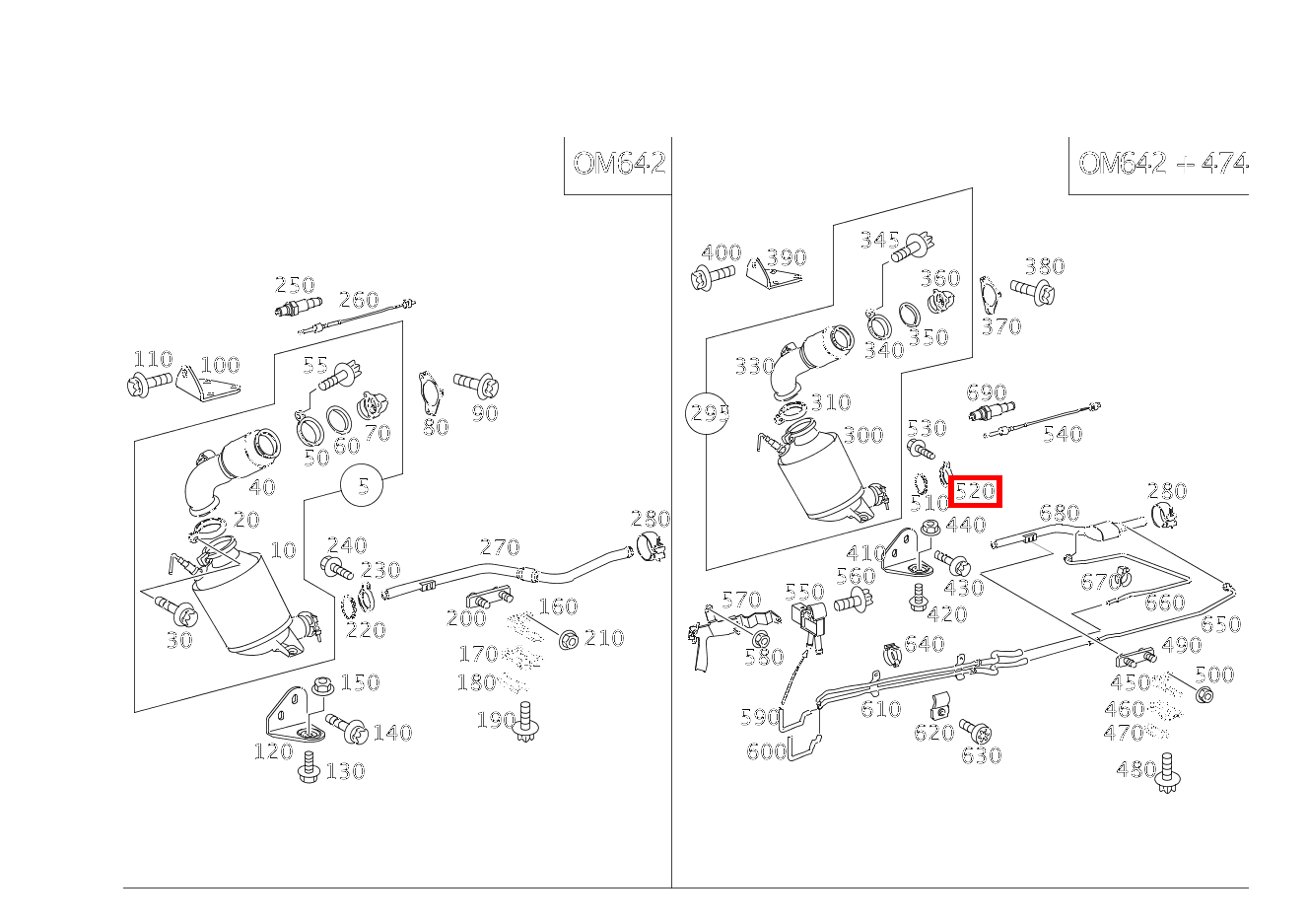 Rohrschelle Abgasanlage KATALYSATOR AN AUSPUFFROHR VORN C 320 T CDI 203