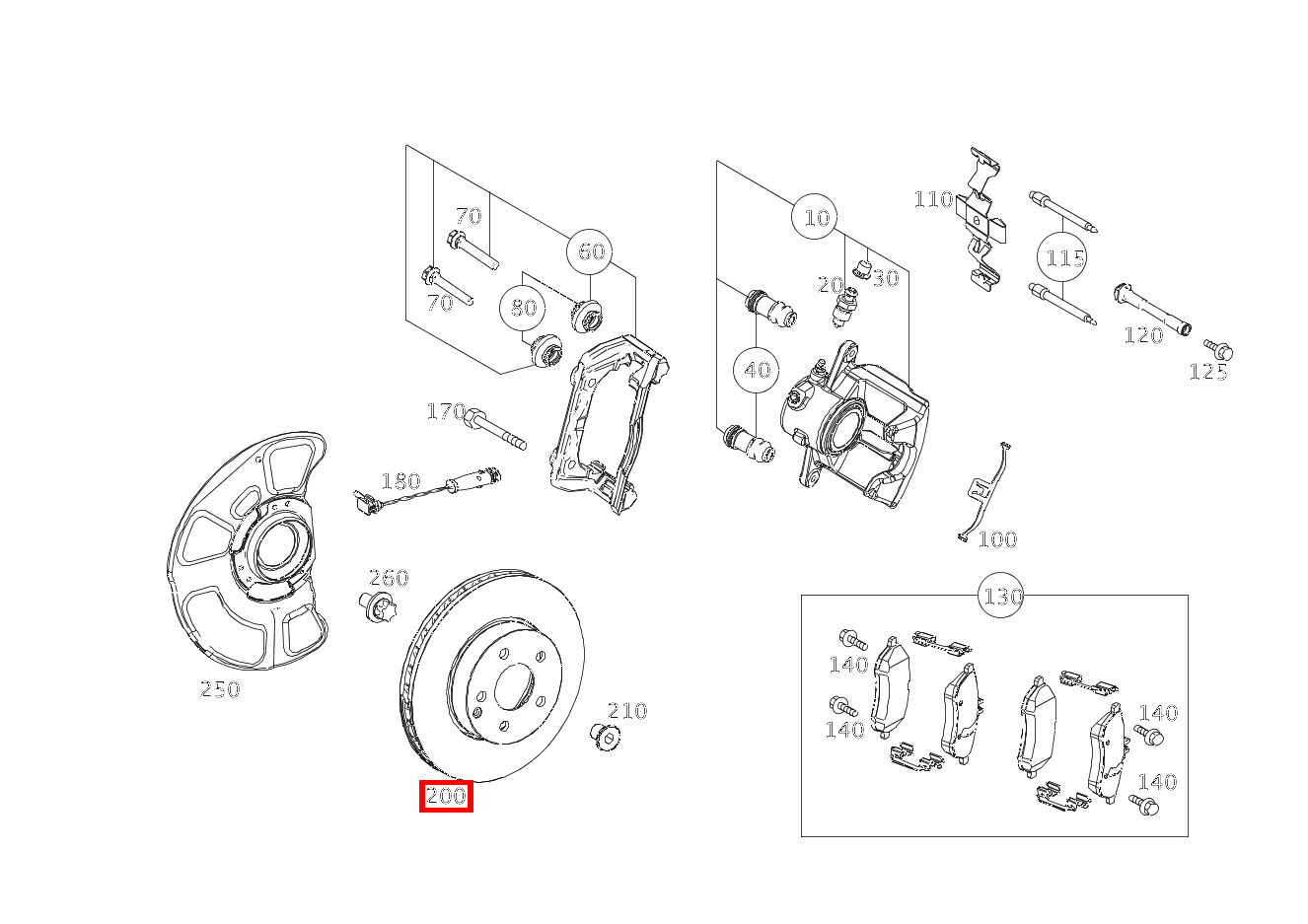 Bremsscheibe belüftet Vorne Rechts E 350 T 4MATIC 212