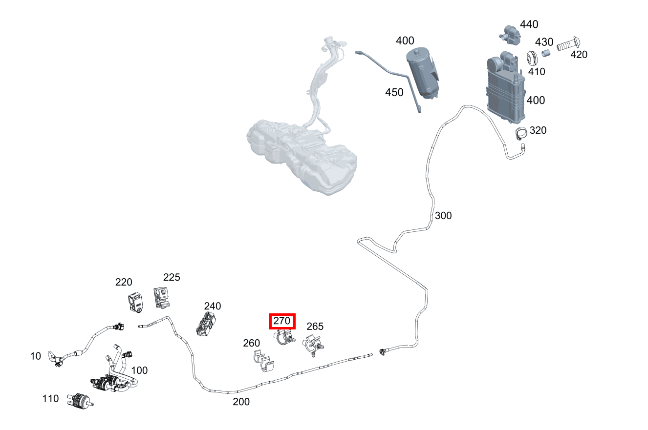 SCHLAUCHHALTER Befestigung Kraftstoffleitung Mercedes-AMG GT 43 4MATIC+ BCA 290