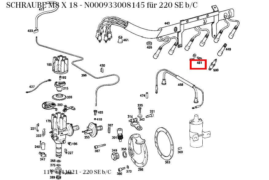 Schraube M8 X 18 220 SE b/C 111 Schraube M8 X 18 220 SE b/C 111